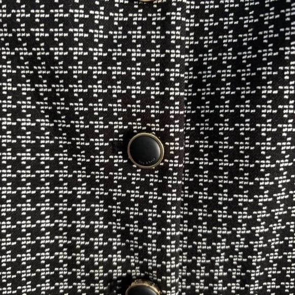 Rag & Bone Women's Irina Houndstooth Ponte Sleeveless Mini Button Down Dress - Picture 4 of 8